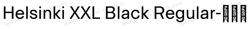 Helsinki XXL Black Regular字体转换